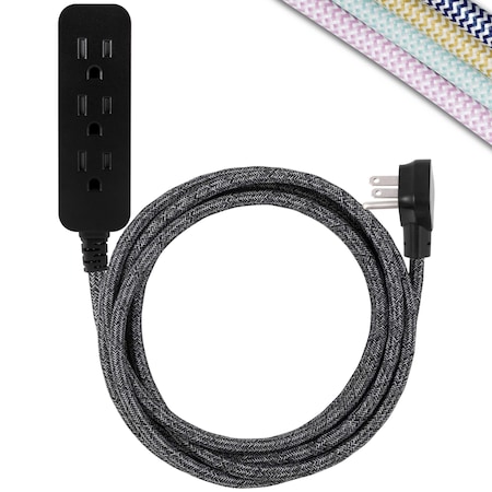 Jasco Outlet Strip, Surge, 10 ft, Black, Gray 43013